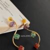 Vine Stone - Multi colour earrings (Set of 2) -