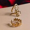 Anti Tarnish Adjustable Rings Combo (Pack of 2)