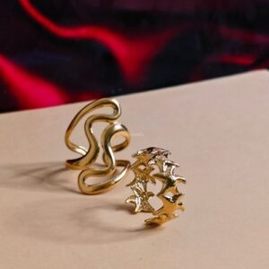 Anti Tarnish Adjustable Rings Combo (Pack of 2)